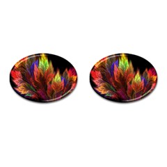 Abstract Digital Art Fractal Cufflinks (oval)