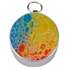 Bubbles Abstract Lights Yellow Silver Compasses by Sudhe