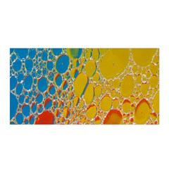 Bubbles Abstract Lights Yellow Satin Wrap