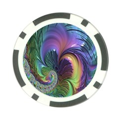 Fractal Artwork Art Swirl Vortex Poker Chip Card Guard