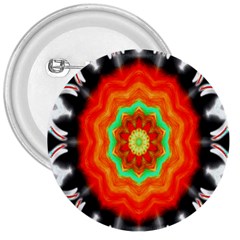 Abstract Kaleidoscope Colored 3  Buttons by Sudhe