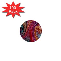 Color Rainbow Abstract Flow Merge 1  Mini Buttons (100 Pack) 