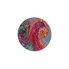 Color Rainbow Abstract Flow Merge Golf Ball Marker (4 Pack)