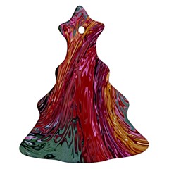 Color Rainbow Abstract Flow Merge Christmas Tree Ornament (two Sides) by Sudhe