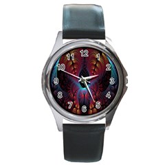 Abstract Abstracts Geometric Round Metal Watch