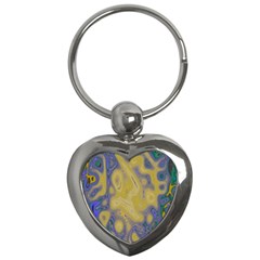 Color Explosion Colorful Background Key Chains (heart) 