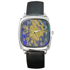 Color Explosion Colorful Background Square Metal Watch