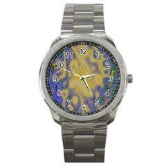 Color Explosion Colorful Background Sport Metal Watch