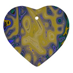 Color Explosion Colorful Background Heart Ornament (two Sides)