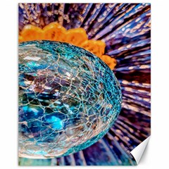 Multi Colored Glass Sphere Glass Canvas 11  X 14  by Sudhe