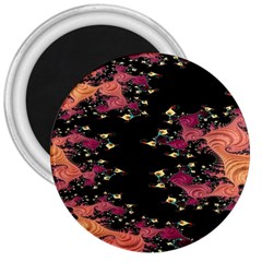 Fractal Fantasy Art Design Swirl 3  Magnets