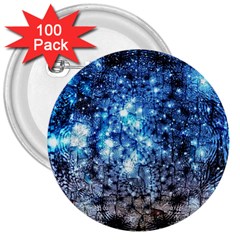 Abstract Fractal Magical 3  Buttons (100 Pack) 