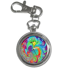 Fractal Art Psychedelic Fantasy Key Chain Watches by Sudhe