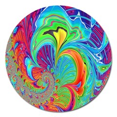 Fractal Art Psychedelic Fantasy Magnet 5  (round)