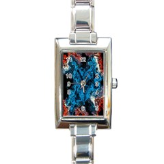 Abstract Fractal Magical Rectangle Italian Charm Watch