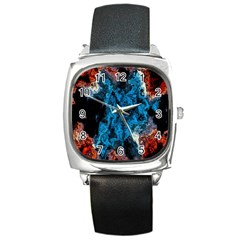 Abstract Fractal Magical Square Metal Watch