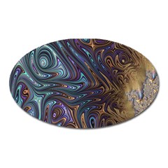 Fractal Art Artwork Globular Oval Magnet