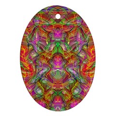 Background Psychedelic Colorful Ornament (oval)