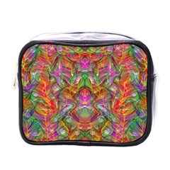 Background Psychedelic Colorful Mini Toiletries Bag (one Side) by Sudhe