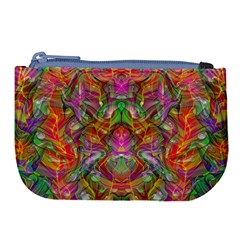 Background Psychedelic Colorful Large Coin Purse by Sudhe