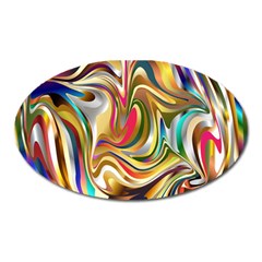 Wallpaper Psychedelic Background Oval Magnet