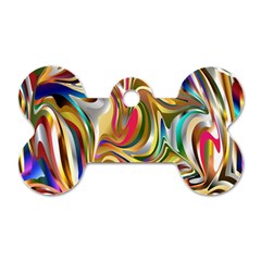 Wallpaper Psychedelic Background Dog Tag Bone (one Side)