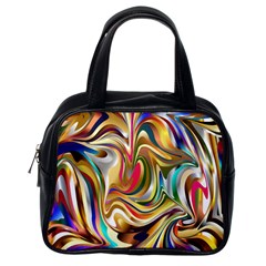 Wallpaper Psychedelic Background Classic Handbag (one Side) by Sudhe