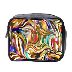 Wallpaper Psychedelic Background Mini Toiletries Bag (two Sides) by Sudhe