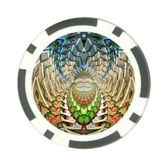 Abstract Fractal Magical Poker Chip Card Guard