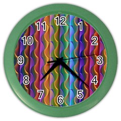 Background Wallpaper Psychedelic Color Wall Clock