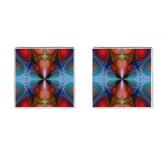 Fractal Background Design Cufflinks (square)