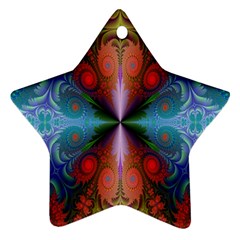 Fractal Background Design Star Ornament (two Sides)