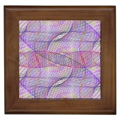 Purple Background Abstract Pattern Framed Tiles