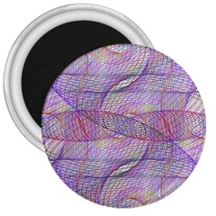 Purple Background Abstract Pattern 3  Magnets