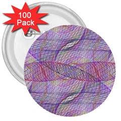 Purple Background Abstract Pattern 3  Buttons (100 Pack) 