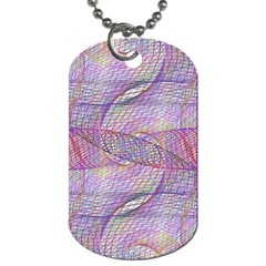 Purple Background Abstract Pattern Dog Tag (two Sides)