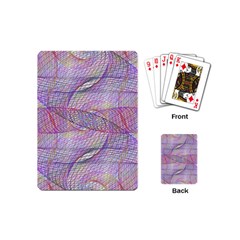 Purple Background Abstract Pattern Playing Cards (mini)