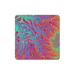 Fractal Bright Fantasy Design Square Magnet