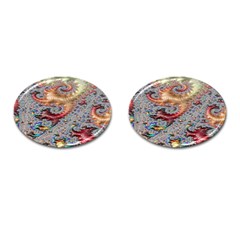 Fractal Artwork Design Pattern Cufflinks (oval)