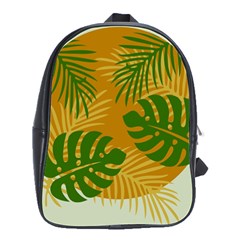 Leaf Leaves Nature Green Autumn School Bag (large) by Sudhe