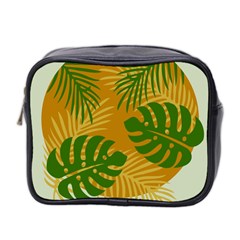 Leaf Leaves Nature Green Autumn Mini Toiletries Bag (two Sides) by Sudhe