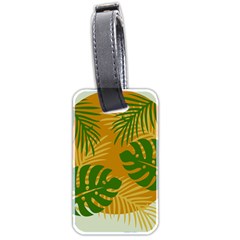 Leaf Leaves Nature Green Autumn Luggage Tags (two Sides) by Sudhe