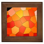 Background Pattern Of Orange Mosaic Framed Tiles Front