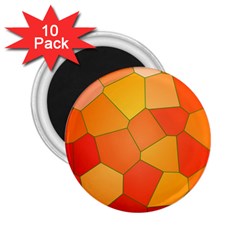 Background Pattern Of Orange Mosaic 2 25  Magnets (10 Pack) 