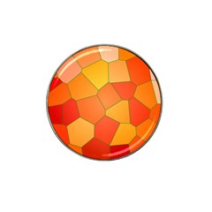 Background Pattern Of Orange Mosaic Hat Clip Ball Marker