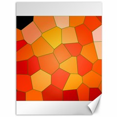 Background Pattern Of Orange Mosaic Canvas 36  X 48 