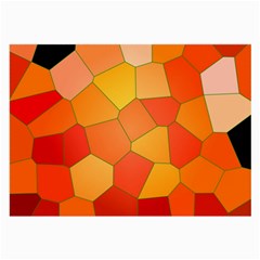 Background Pattern Of Orange Mosaic Large Glasses Cloth by Sudhe