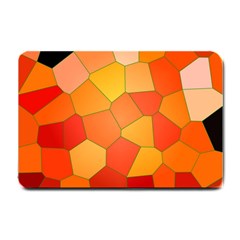 Background Pattern Of Orange Mosaic Small Doormat 