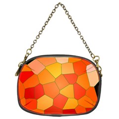 Background Pattern Of Orange Mosaic Chain Purse (two Sides) by Sudhe