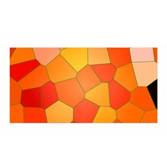 Background Pattern Of Orange Mosaic Satin Wrap